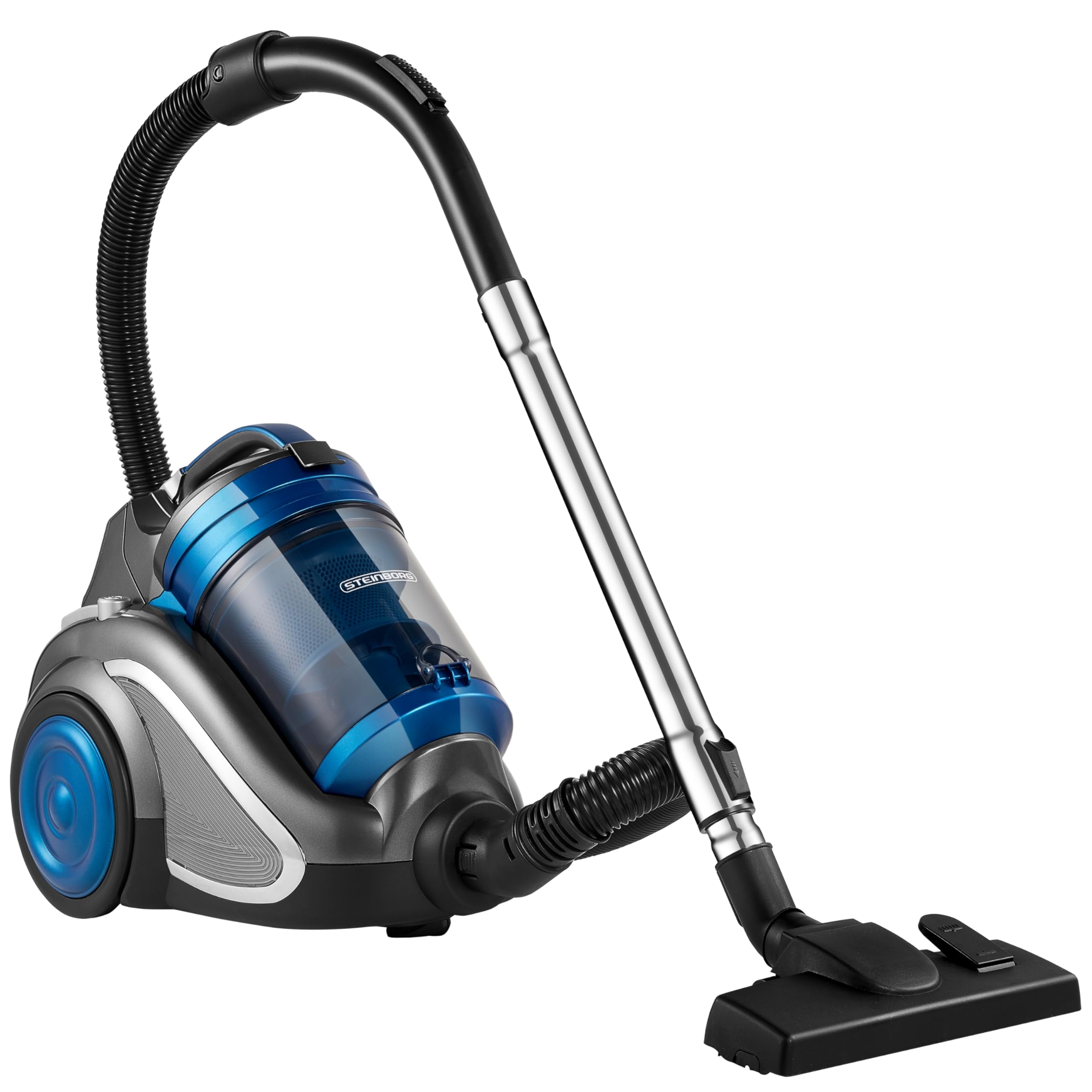 Steinborg Staubsauger beutellos HEPA Filter 2in1 Bodenbürste Fugendüse Polsterdüse 7M 360° Schlauch Vacuum Cleaner Beutelloser Staubsauger Bodenstaubsauger Multi Zyklonen System
