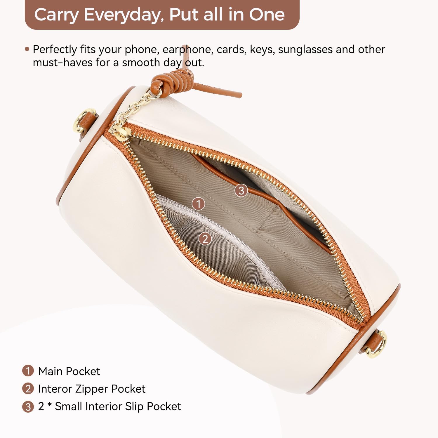 Peacocktion Crossbody Barrel Bag for Women Trendy Designer Vegan Leather Purses with Adjustable Strap