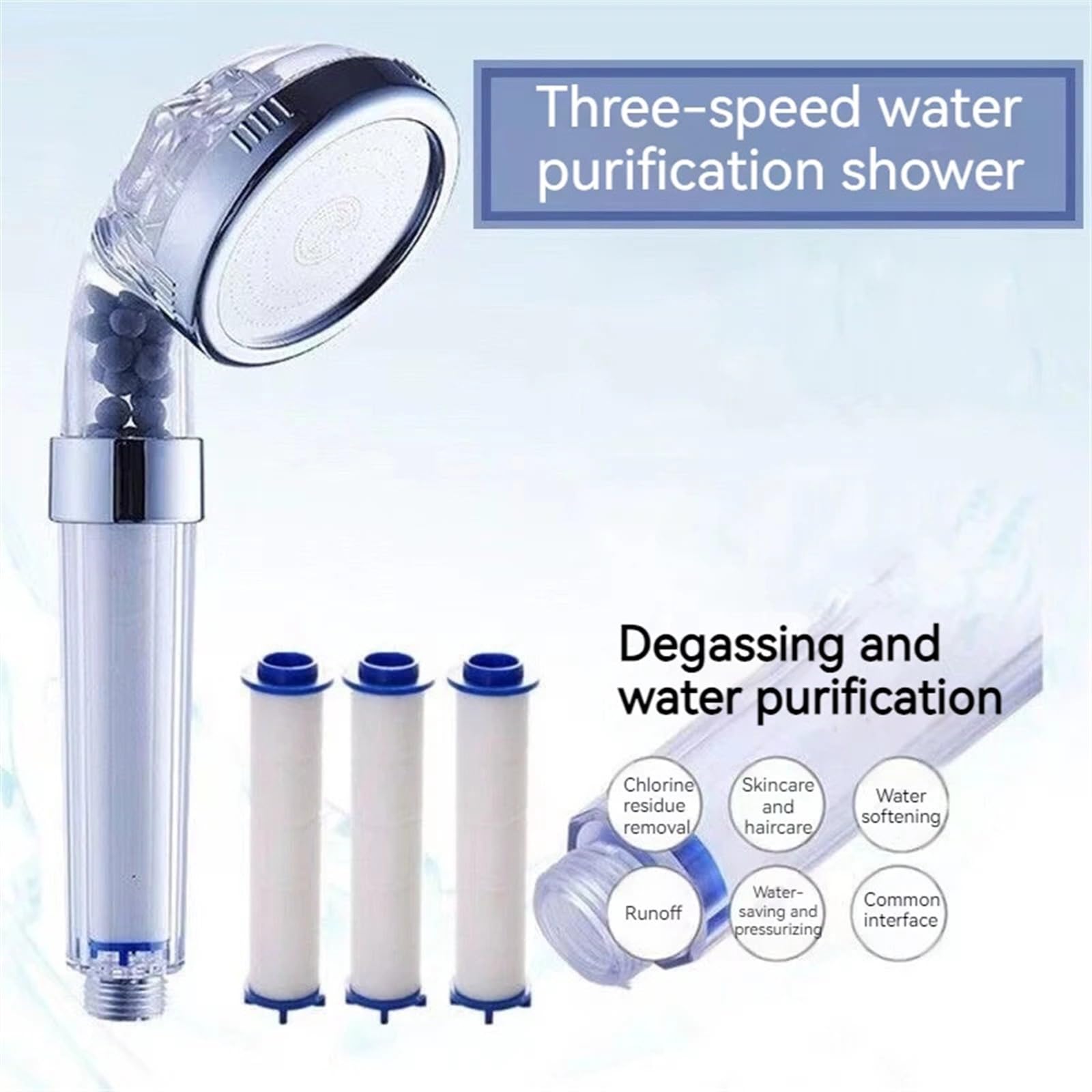 Soffione Doccia Soffione doccia filtro depuratore acqua docce ad alta pressione for set da bagno dispositivo di purificazione multifunzionale(Package A)