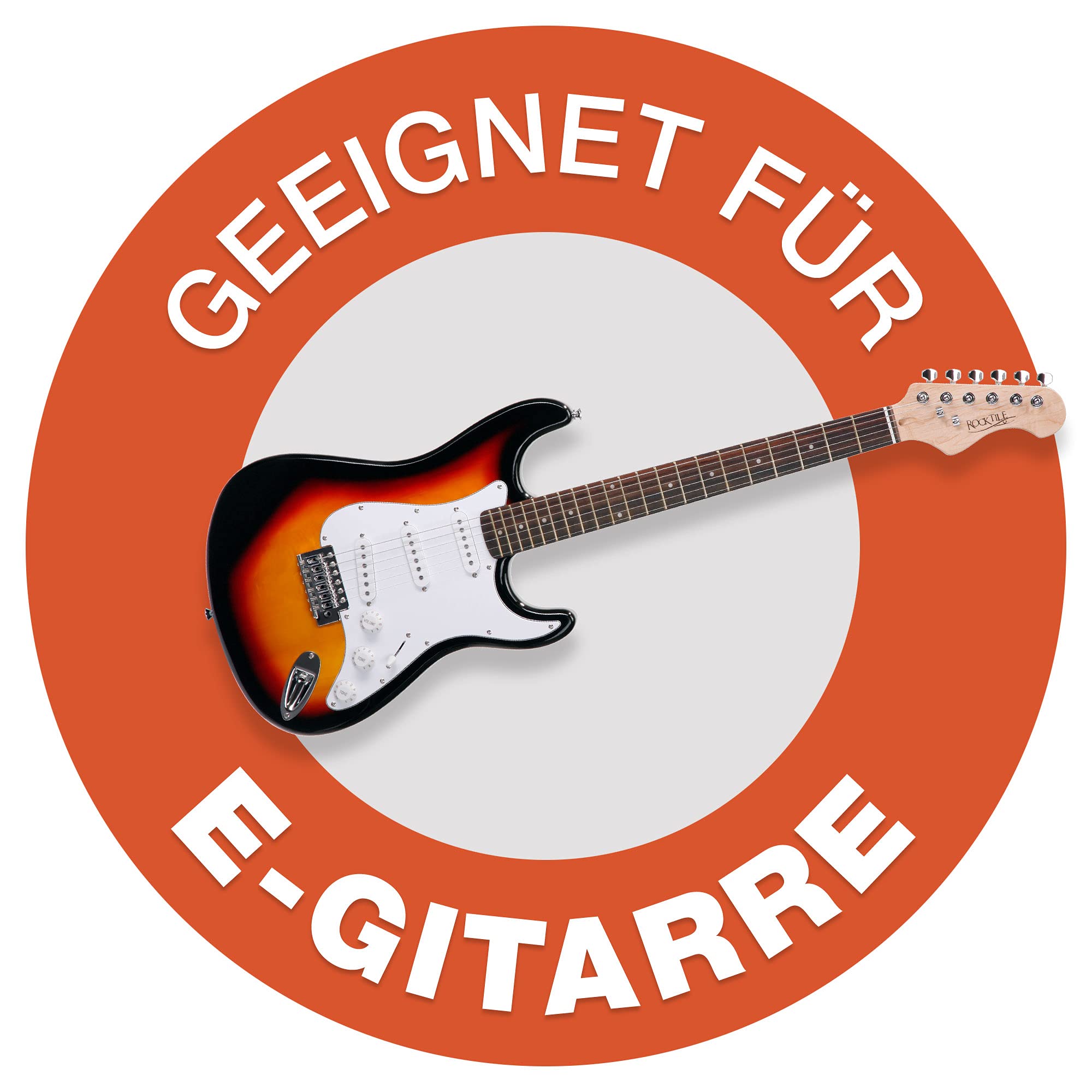 ROCKTILE E-Gitarrentasche Gigbag gepolstert Rucksackgarnitur Schwarz