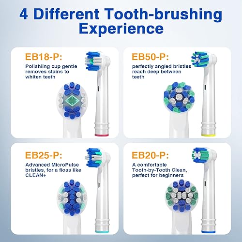 Miniatura 2 de Cabezales de cepillo de repuesto para Oral B, 16 cabezales de repuesto para cepillos de dientes compatibles con Oral B Pro1000 Pro3000 Pro5000