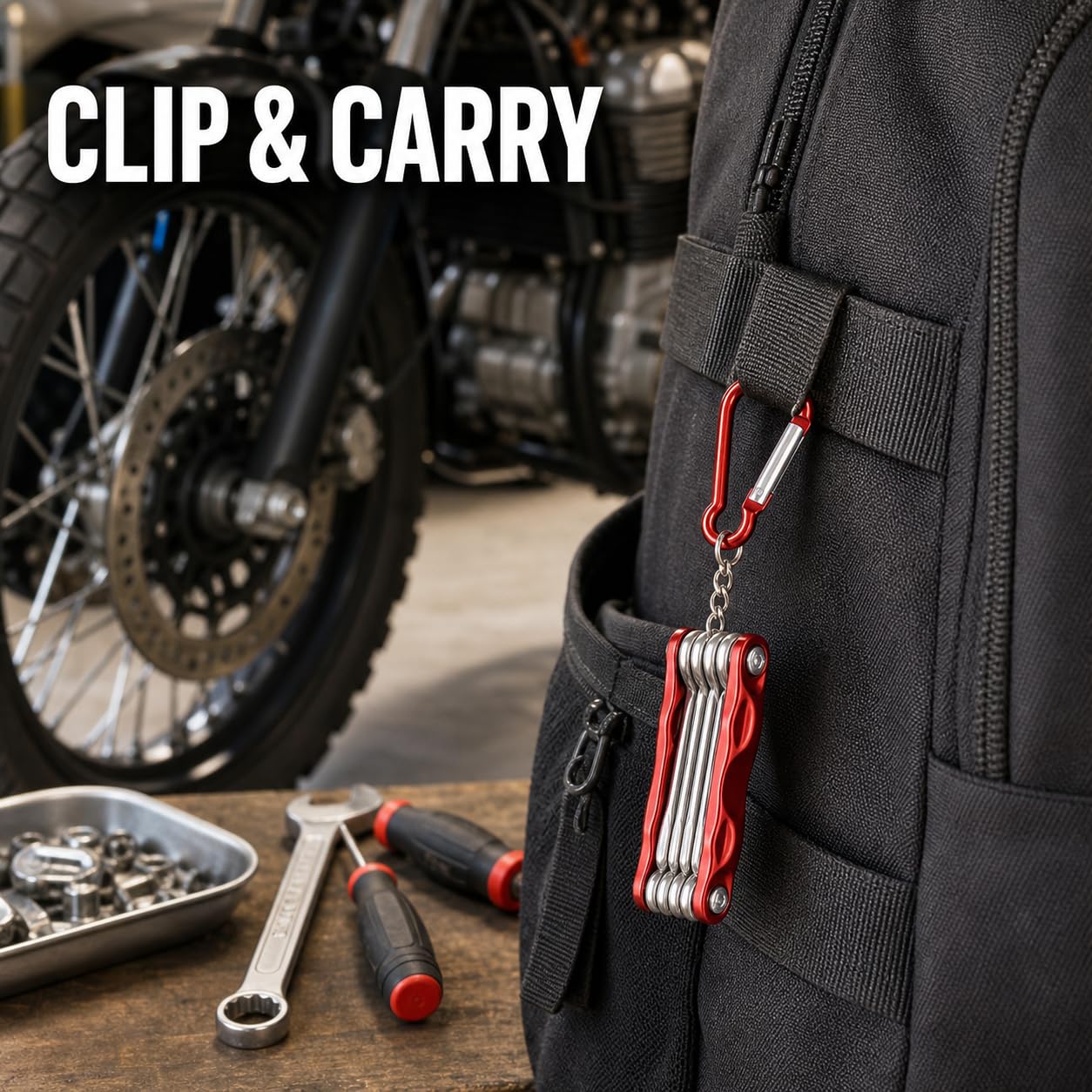 Oblivion Cycle Tool Kit - Portable 8-in-1 Multifunctional Bicycle and Bike Repair Folding Tool Set, Durable, Compact Wrench & Screwdriver Tools for Quick Bike Repairs, Lightweight, Easy to Use 2