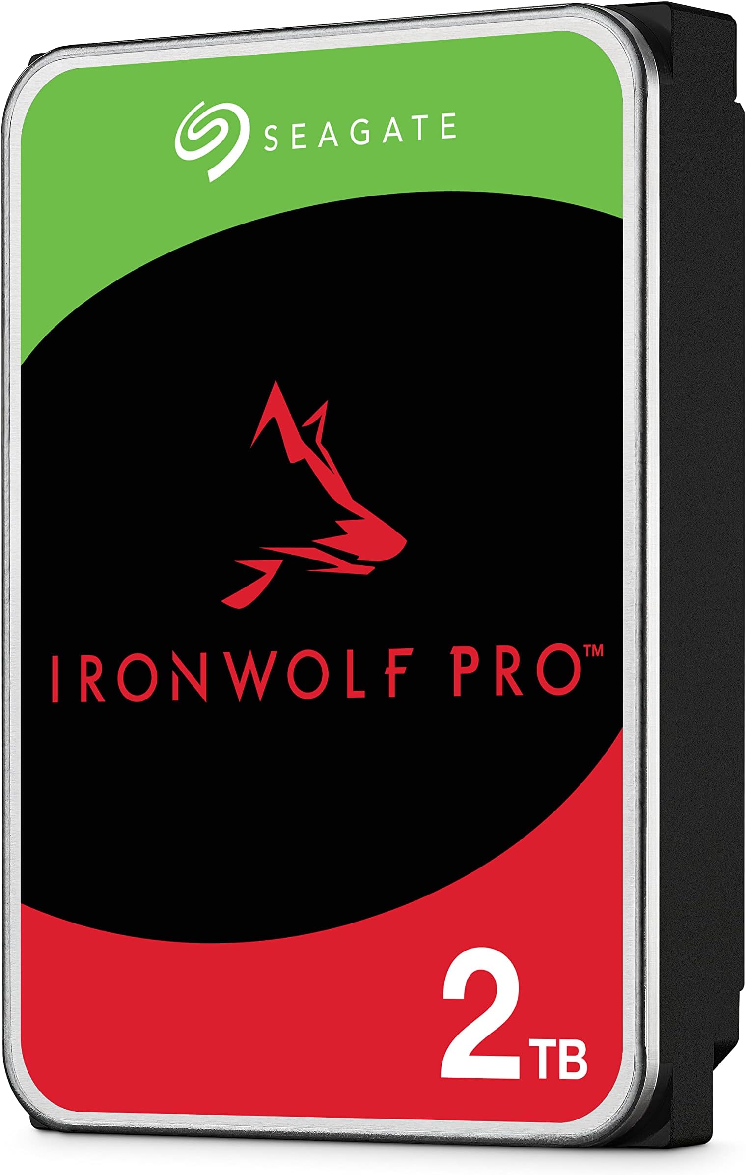 IronWolf Pro, 2 TB, Enterprise NAS Internal HDD –CMR 3.5 Inch, SATA 6 Gb/s, 7,200 RPM, 256 MB Cache for RAID Network Attached Storage (ST2000NT001)