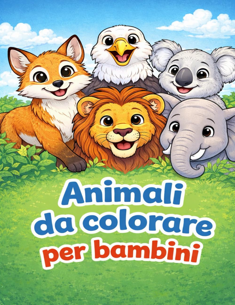 ANIMALI da colorare per bambini: animali selvaggi, della giungla, della savana, della foresta, del deserto da colorare! Libri da colorare bambini dai 3 anni.