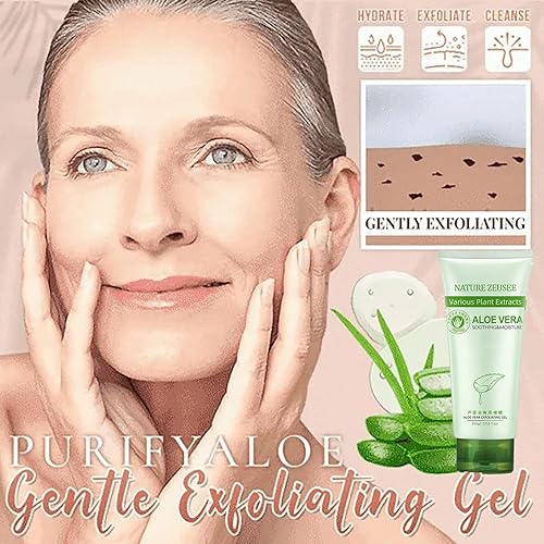 Miniatura 5 de Gel reduce el envejecimiento orgánico - Aloe exfoliante facial para la cara con PurifyAloe suave Gel limpiador de la piel exfoliante arrugas de la
