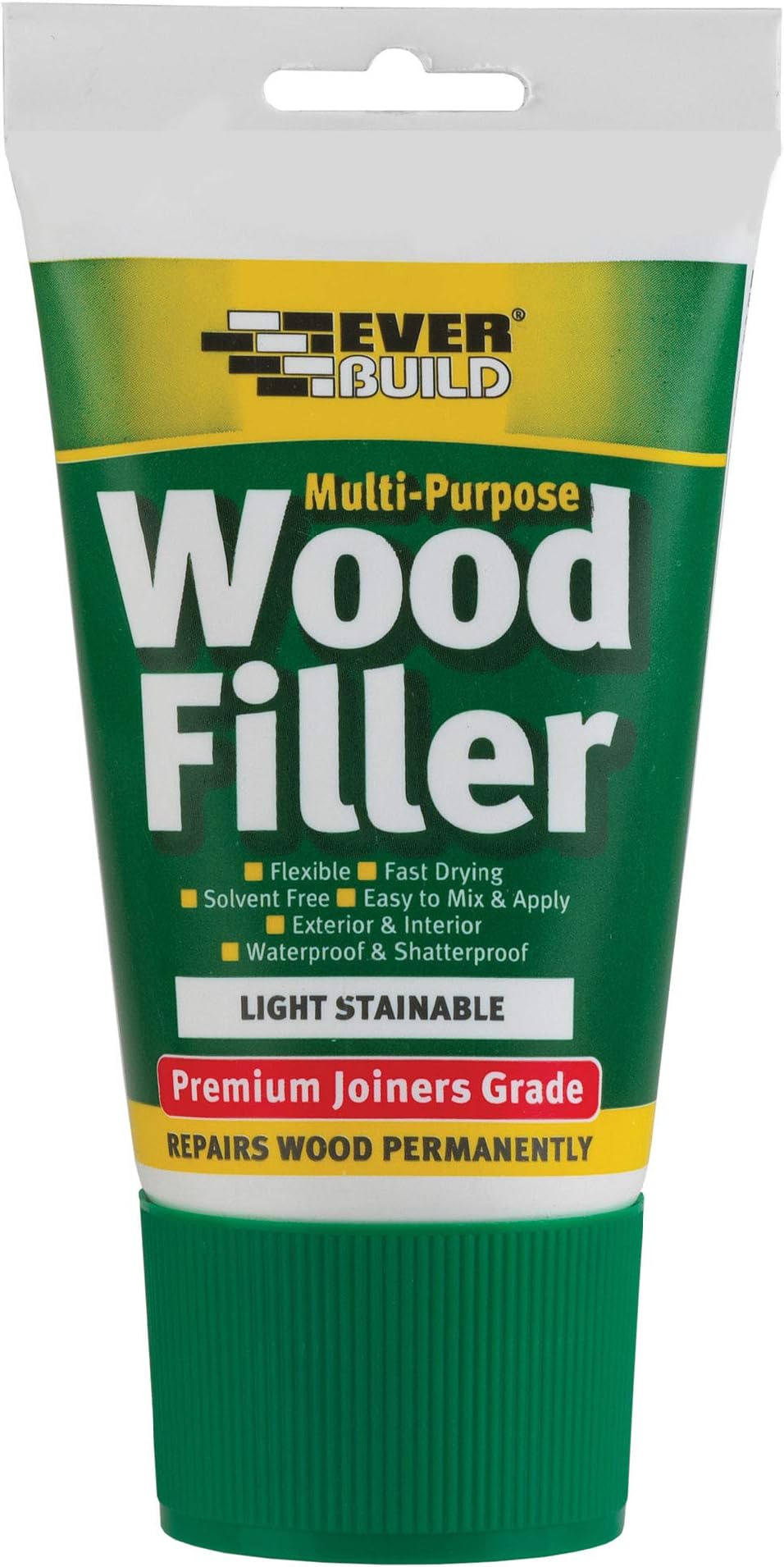 Everbuild Multipurpose Wood Filler – Ideal for Filling Small Imperfections – Sandable – Light Stainable – Easy Squeeze Tube – 100ml
