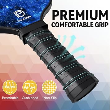 DULCE DOM USAPA Approved Fiberglass Pickleball Paddle Set of 2/4 Lightweight Pickleball Set Pickleball Paddle 4 Pieces Pickleball 4 Pieces Pickleball Bag Pickleball Racket Gift Men Women