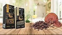 Vista 5 de 1 caja de café negro eGano Ganoderma (0.12 oz x 30 bolsitas) – Café instantáneo de calidad premium con extracto de Ganoderma Lucidum