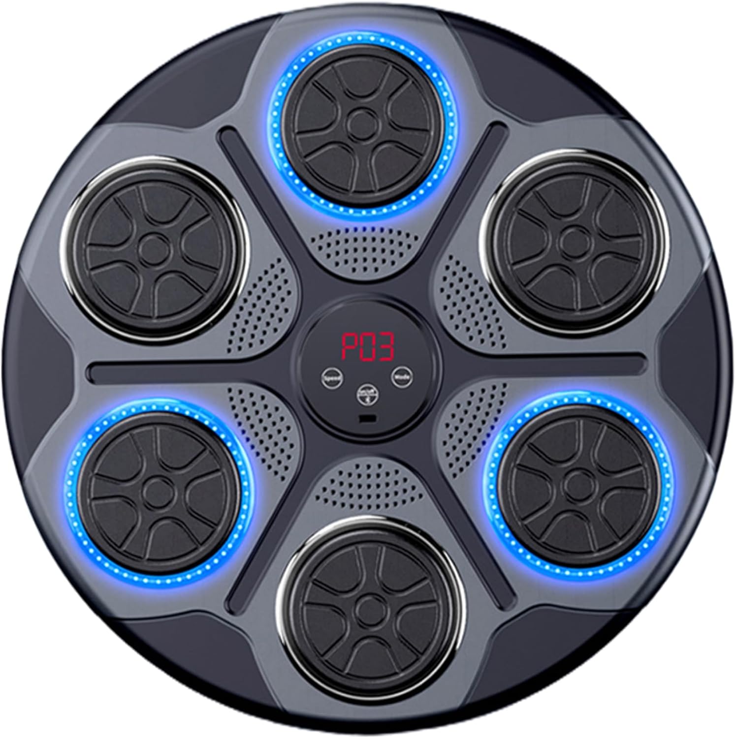 Music Boxing Machine Wall Mounted Boxing Machine with Lights & Musics Wireless Connection Punching Workout Equipment for Kids