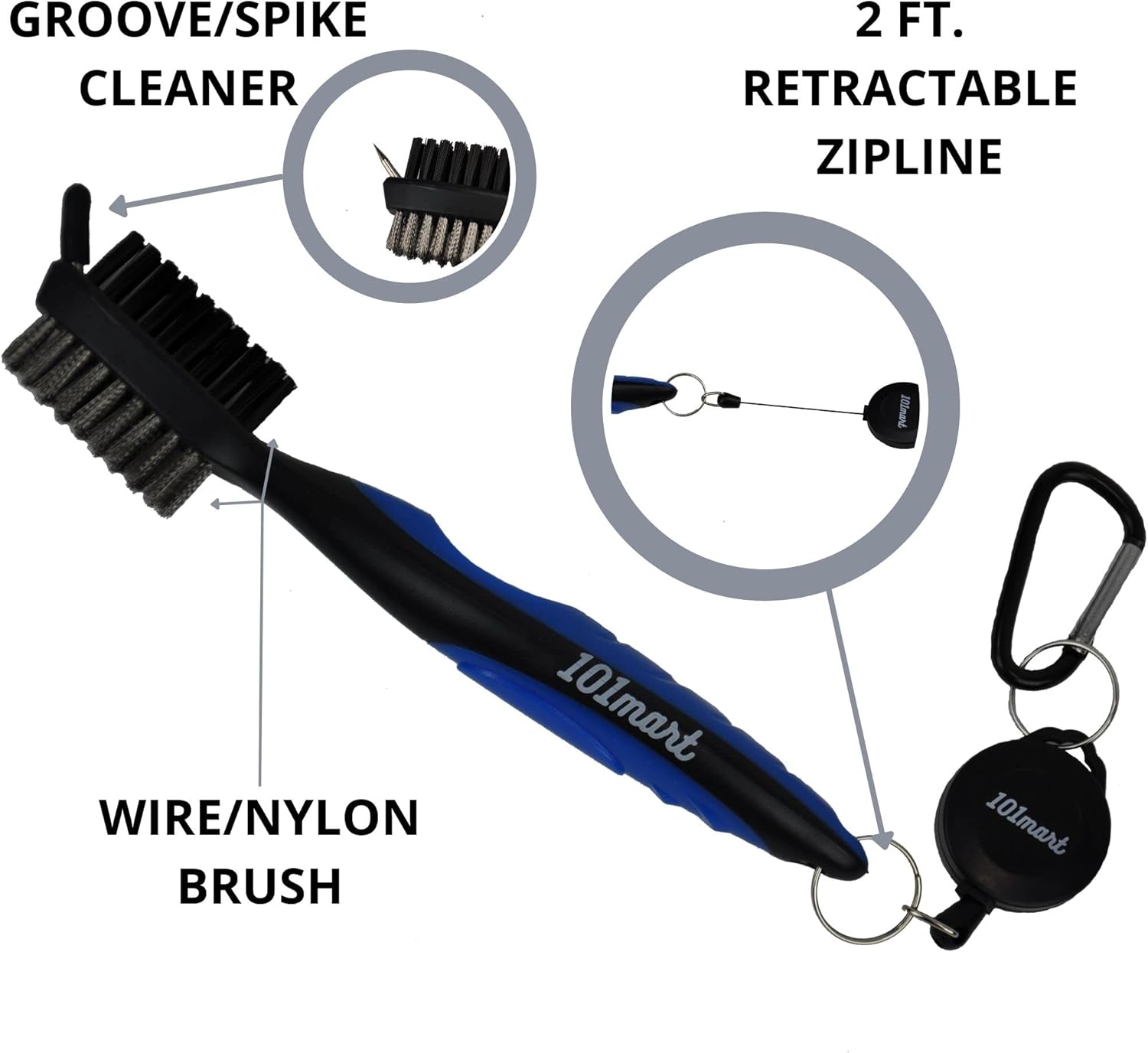 Golf Cleaning Kit | Golf Accessories Gift Kit | 3 Golf Towels |Retractable Cleaning Brush | 2 Pocket Ball Washer Pouches