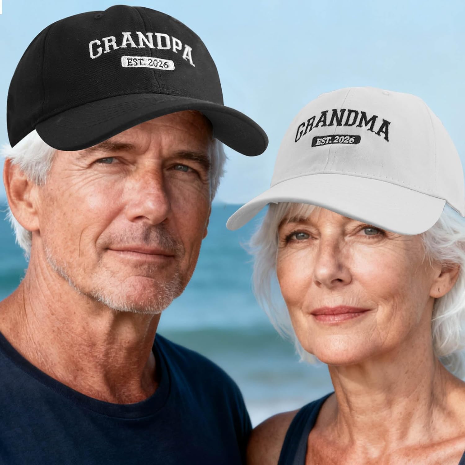 Grandma and Grandpa Hats 2026, Promoted to Grandma and Grandpa Gifts, Pregnancy Announcement for Grandparents Hat Set, First Time Grandparents Gifts - Image 7