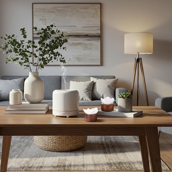 2 Piezas Difusor de Aceites Esenciales Cerámico Rosa Pasivo No Eléctrico miniatura 7