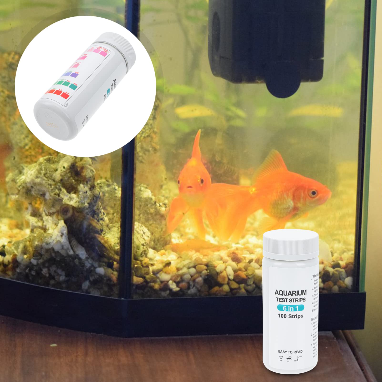 TOYANDONA 2 Boxen Wasserteststreifen für Aquarien Testpapier für Präzise Ph Wertmessung Wasserhärte und Nitrit pro Box für Fischbecken und Pools