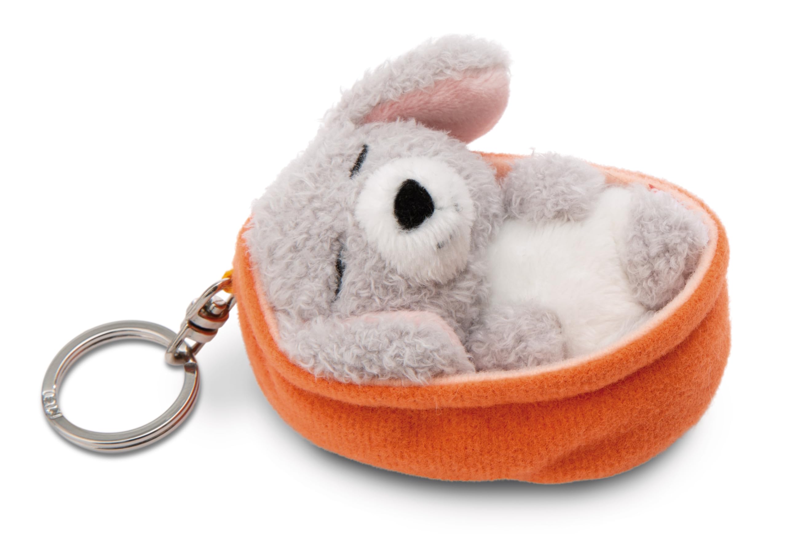 Nici Keyholder Sleeping Pets dog poddle grey 8cm basket peach