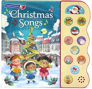 Holly Berry Christmas Songs Interactive Sound Book for Kids - 10 Button Classic Carols Toddler Holiday Fun