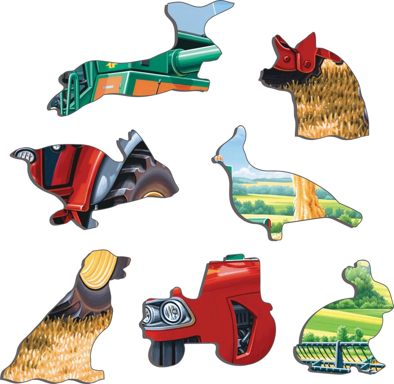 Larsen Puzzles PG9 Cool Tractor & Combine Harvester Jigsaw Puzzle, 39 Pieces, Farm Puzzle for Kids 3+, Figure Pieces - Image 3