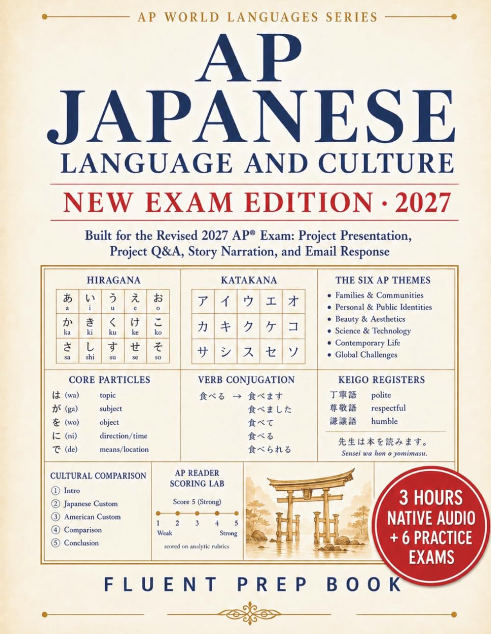 AP Japanese Language and Culture Fluent Prep Book 2027: Built for the Revised 2027 AP Exam: Project Presentation, Project Q&A, Story Narration, and Email Response (Score 5: AP World Languages)