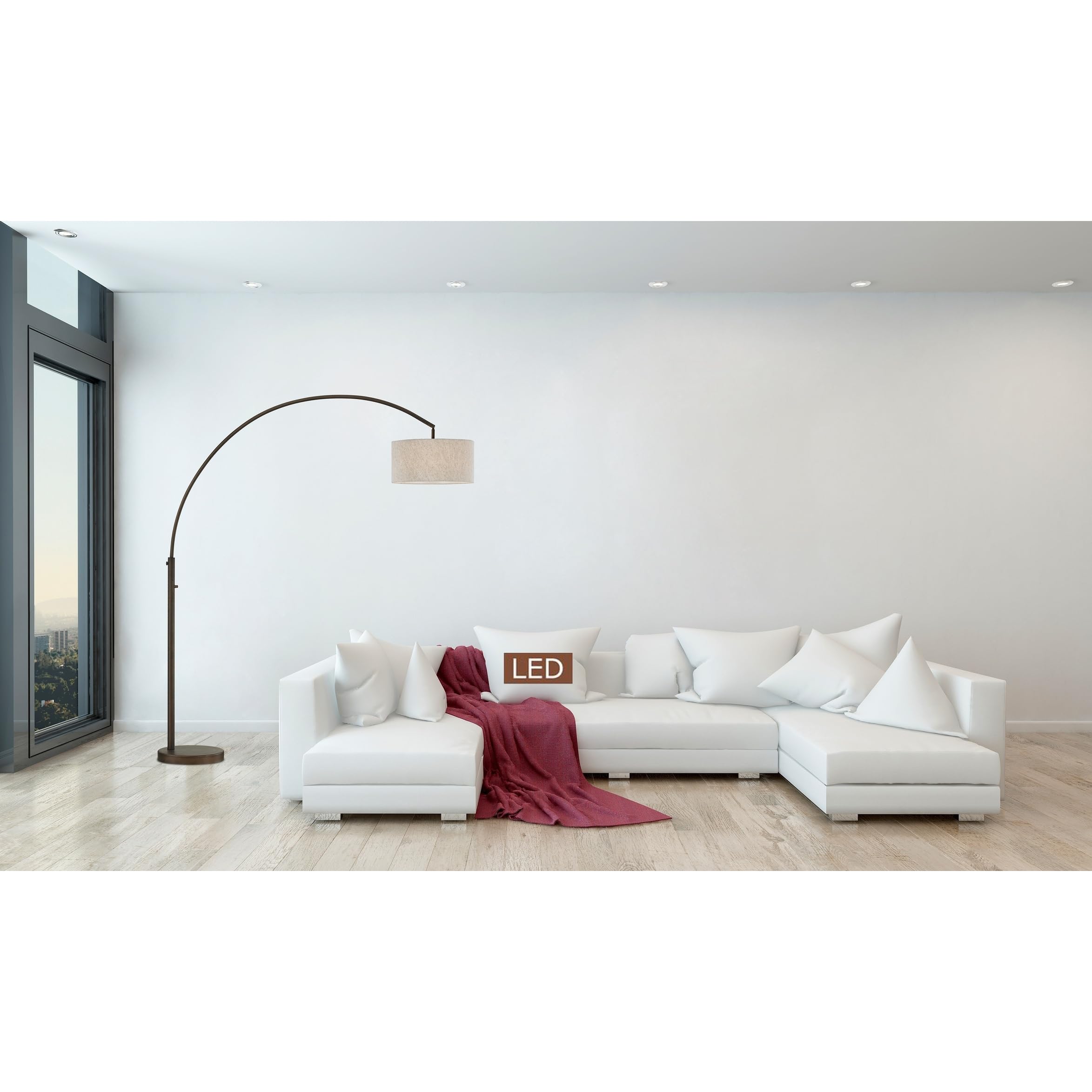 Led Arch Floor Lamp 80" Antique Bronze Modern Contemporary