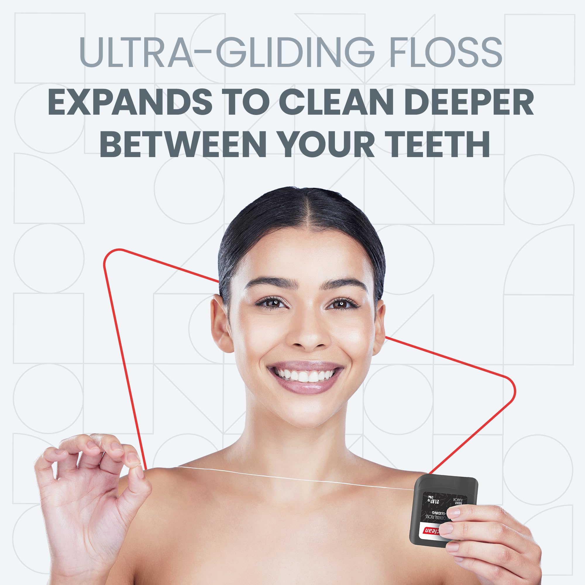 Dentalclean 3 białe paski nici dentystyczne 50 m – ultra-ślizgający się smak mięty dla lepszego czyszczenia i świeższego oddechu – zestaw rodzinny