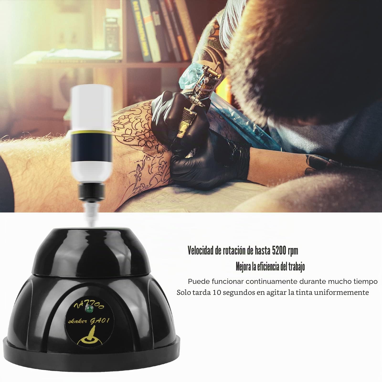 Agitador Vortex, agitador de pintura para estudios de uñas, pintores y aficionados, potente mini agitador con 5200 RPM, mezclador de vórtice mini multiusos, mezclador eléctrico de pigmento e tinta