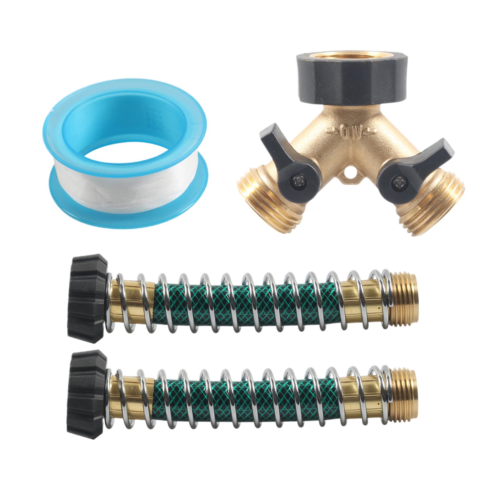 Connecteur 2 voies avec filetage de 19 mm et séparateur de tuyau d'arrosage