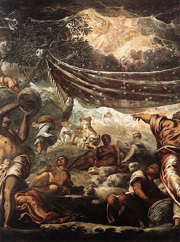 Tableau le Miracle de la Manne Tintoretto 60x90cm pour une décoration de chambre élégante