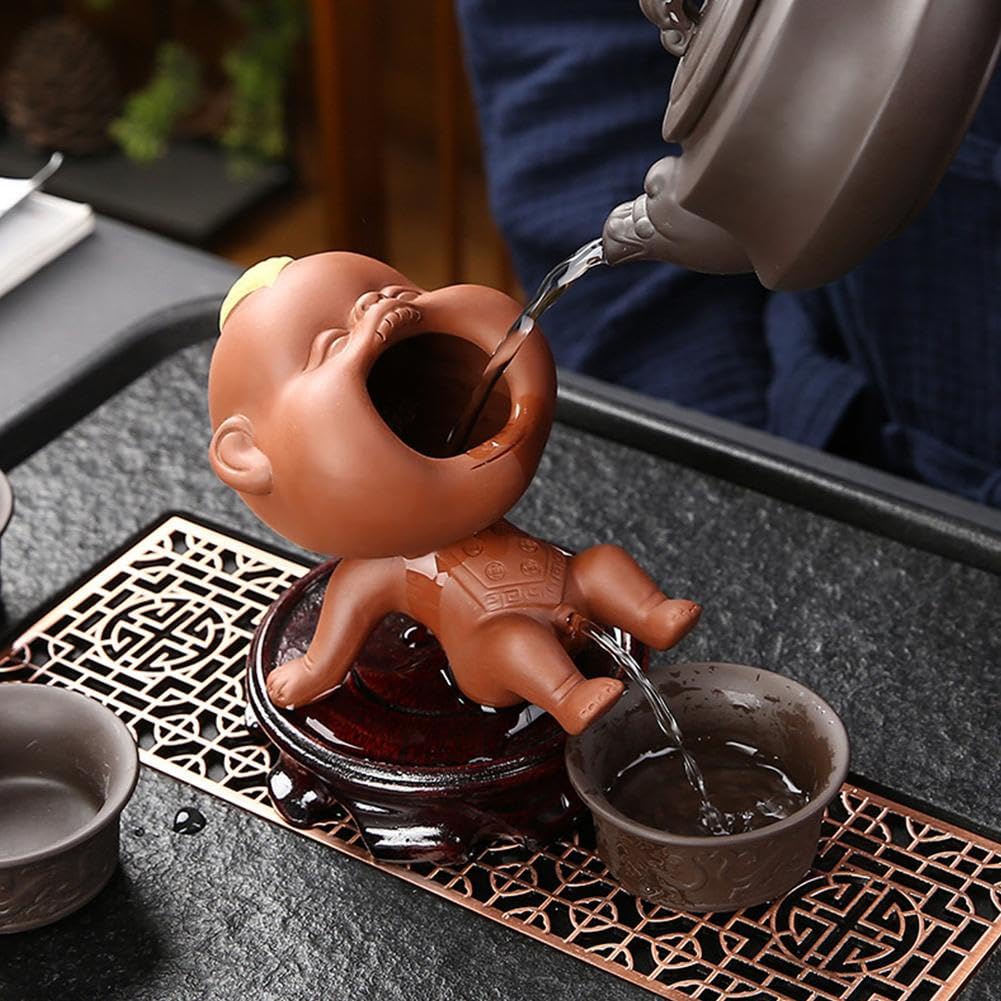 Figurine de thé chinois traditionnel, ornement déco interactive