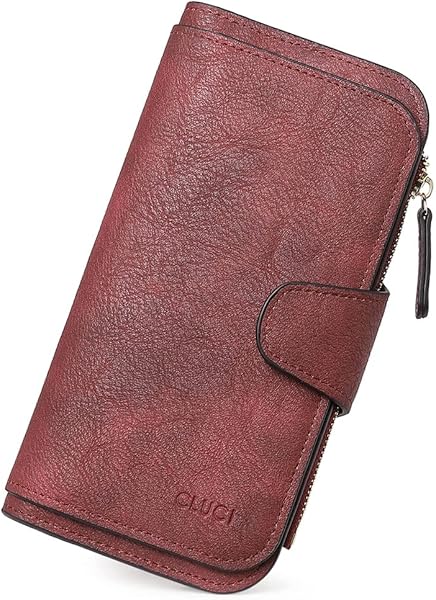 CLUCI Wallet For Women PU Leather RFID Blocking Womens Wallet Bifold Card Holder with ID Window Gifts for Women Birthday | RFID Blocking, Designer, Trifold, Card Holder, ID Window