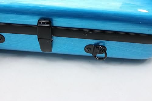 Miniatura 4 de Estuche de violín 44 de tamaño completo de carcasa rígida impermeable Caja de violín Diseño de textura de superficie Estuche de viaje negro