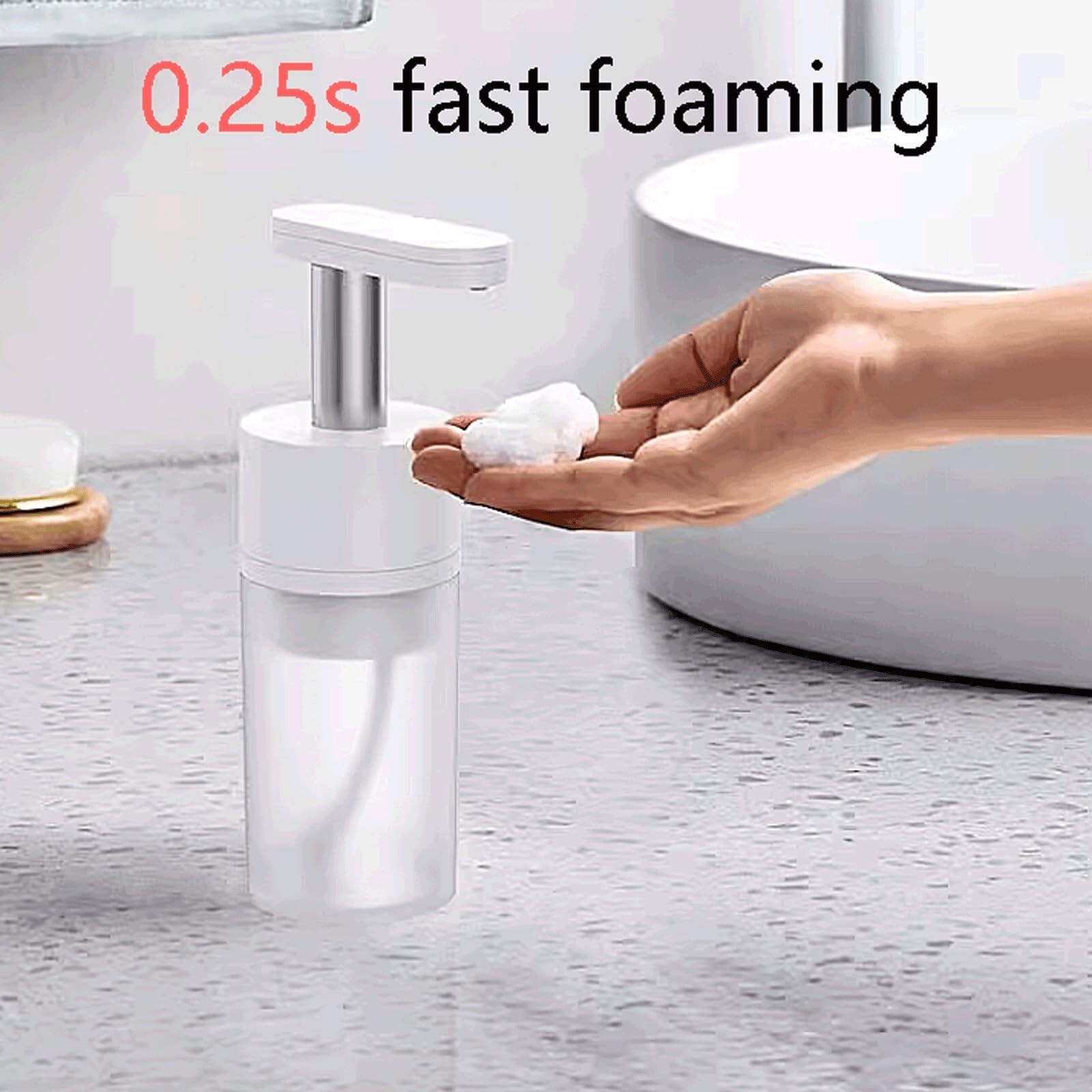 Dispensador Jabon Baño Ducha Dispensador Automático De Jabón Espuma Plástico, Loción para Encimera, Botella Recargable Dosificador Champu