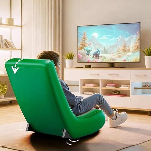 Miniatura 2 de GTPLAYER Silla Mecedora de Piso para Juegos  Silla de Juego de Piso Mecedora con Limitador de Ángulo, Diseño Elegante con Estampado, Cómodo Asiento