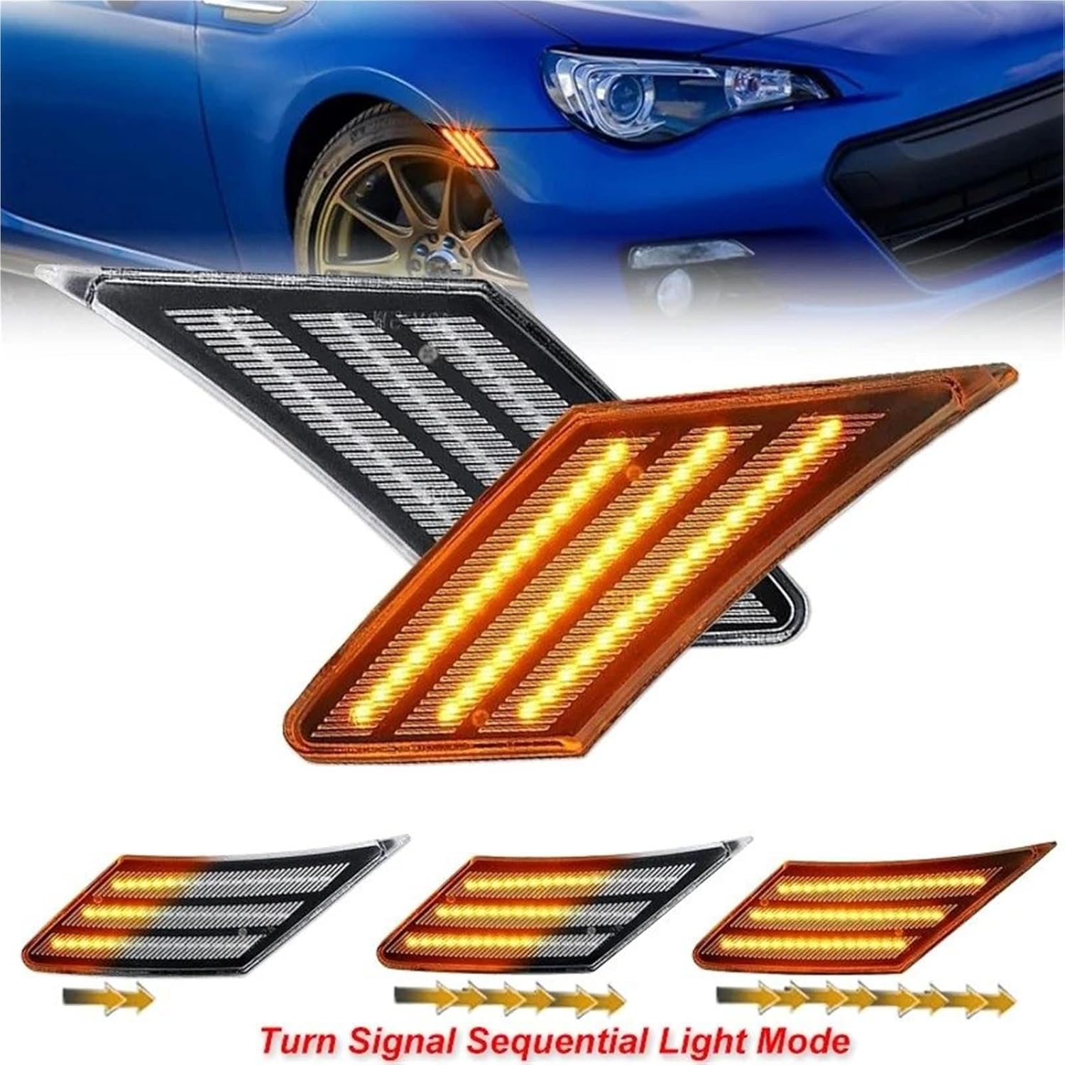 サイドマーカーアセンブリ 用 GT86 用 FT86 2017-2021 クリア&amp;スモークレンズ LED サイドマーカーラン