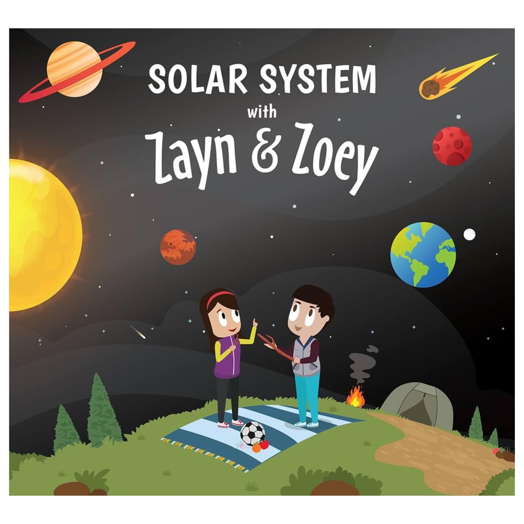 Zayn & Zoey Solar System Kids Book Ages 3-8 - Educational Space Picture Book for Preschool Learning - Early Science Story Book for Toddlers in English