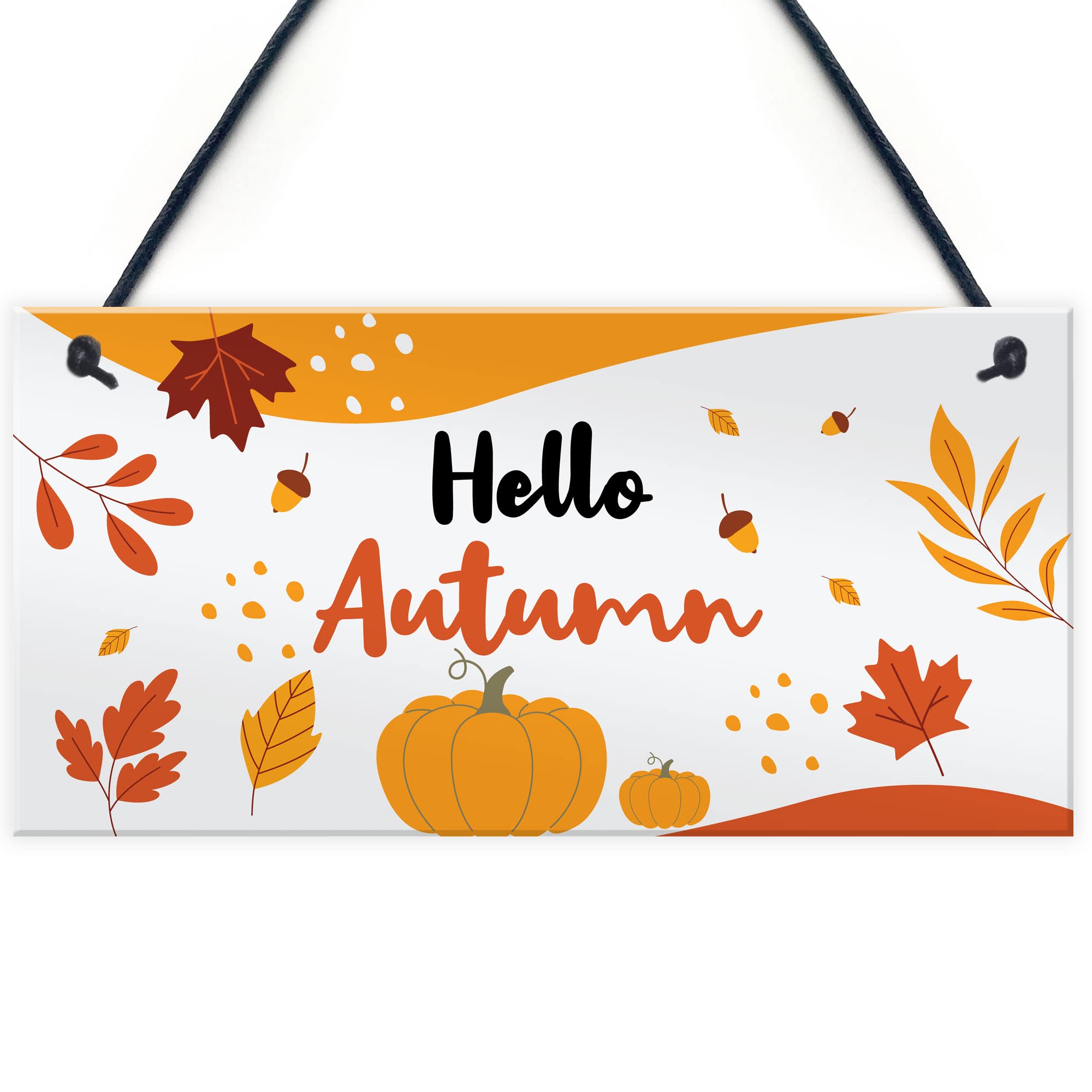 Red Ocean Autumn Gifts, Autumn House Decor, Hanging Hello Autumn Sign, Autumn Decoration, Pumpkins, Autumn Accessories Decor For Autumn