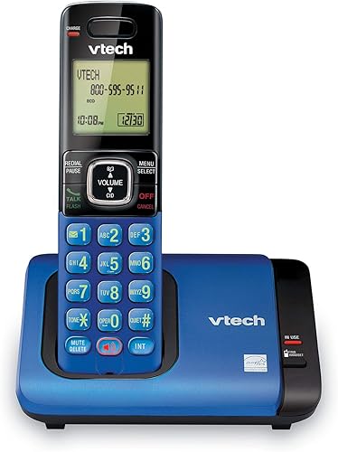 Miniatura 1 de Teléfono Vtech DECT 6.0 con identificador de llamadas  llamada en espera, plata  negro con 2 auriculares inalámbricos, Azul