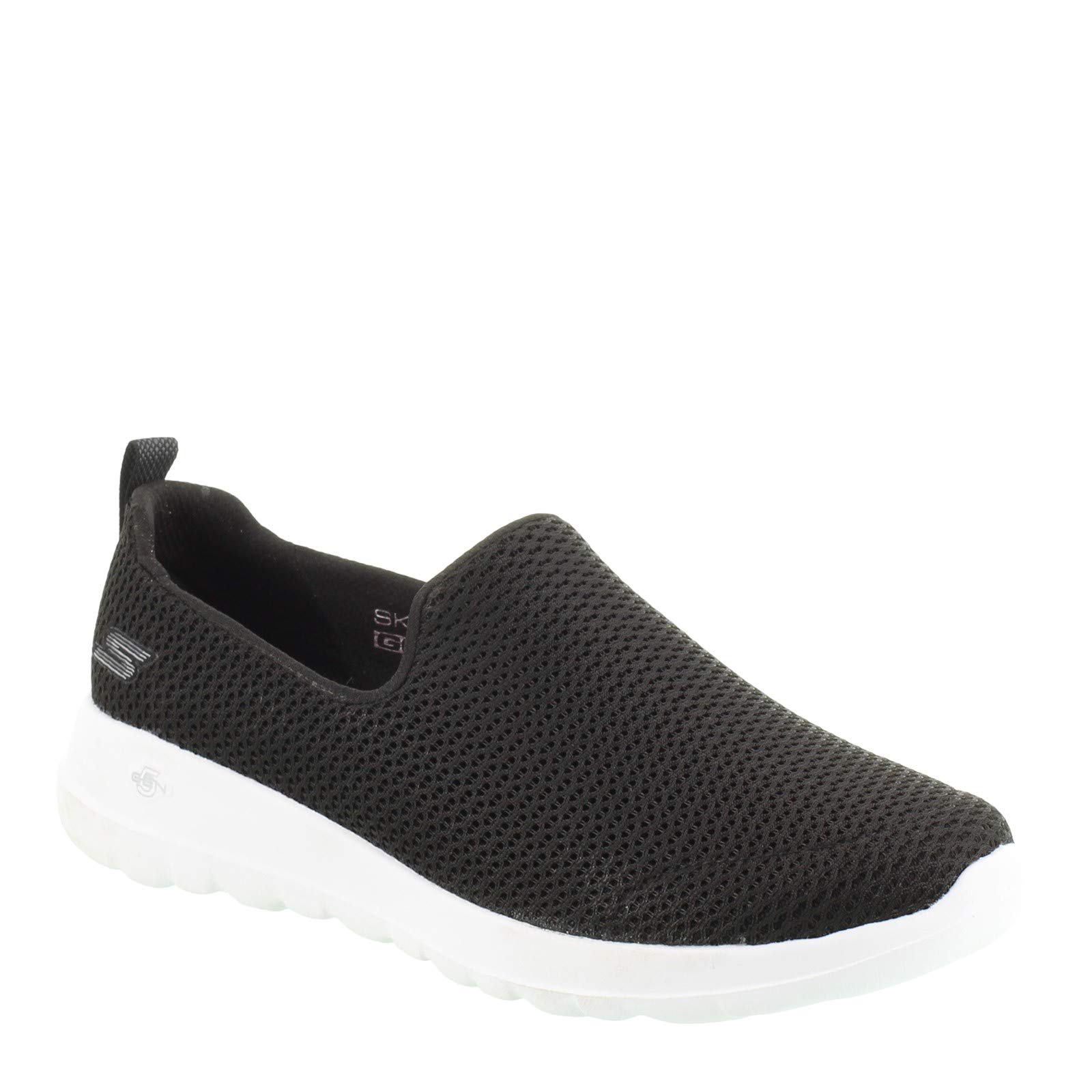 Skechers Women's Go Walk Joy-Evaluate Trainers, Black Textile /White Trim, 7.5 UK