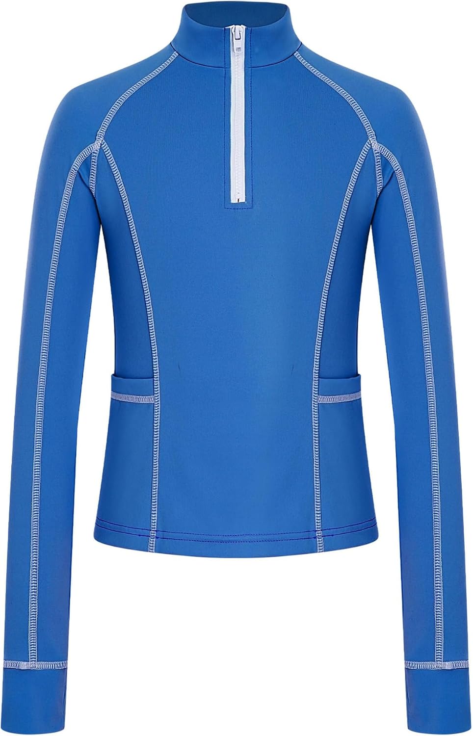 Long Sleeve Horse Riding Shirts Girls Kids Stand Collar Training Gymnastic Jacket