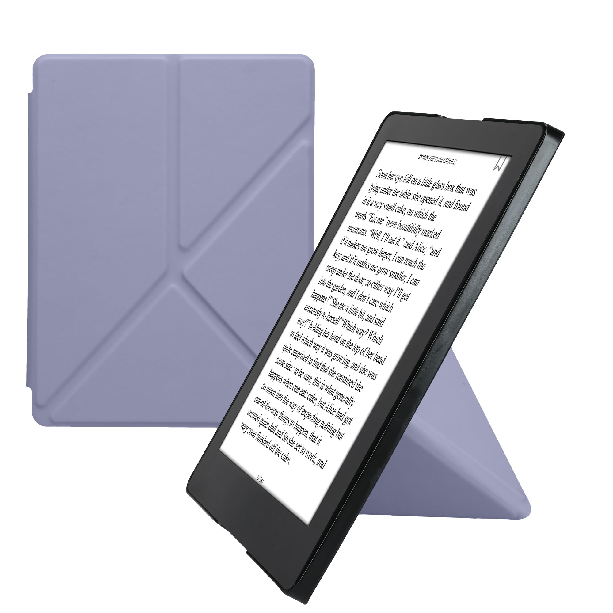 kwmobile Étui Compatible avec Kobo Aura H2O Edition 2 Coque - Étui à Rabat magnétique Tablette eReader Similicuir - Lavande