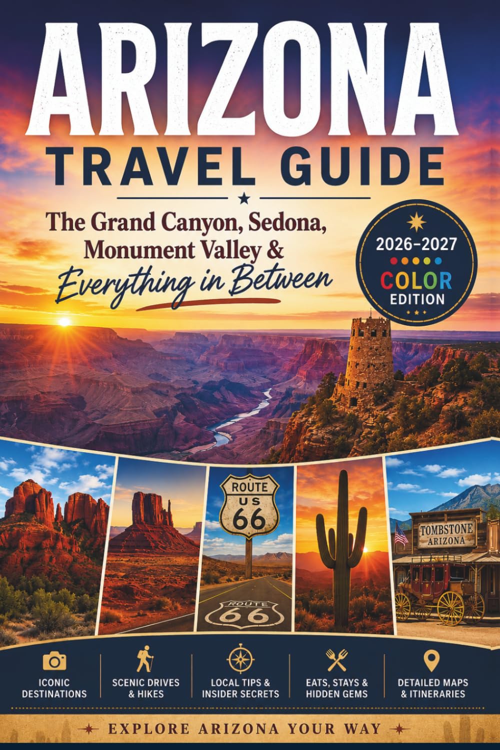 Arizona Travel Guide: The Grand Canyon, Sedona, Monument Valley & Everything in Between (COLOR EDITION)