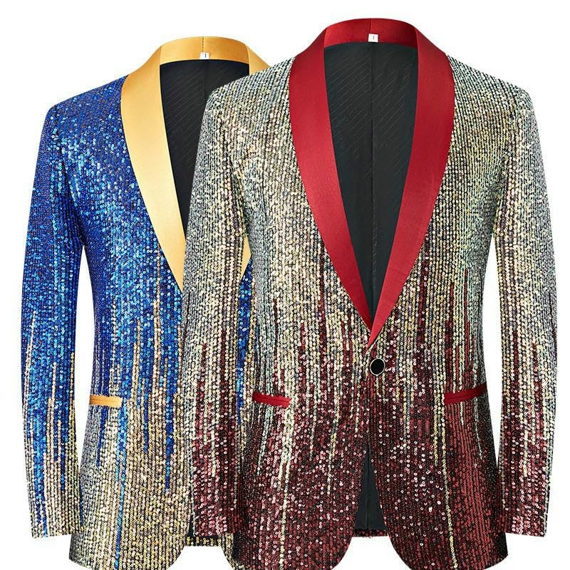 Veste blazer homme dégradé paillettes pour robe hôte de luxe - 5
