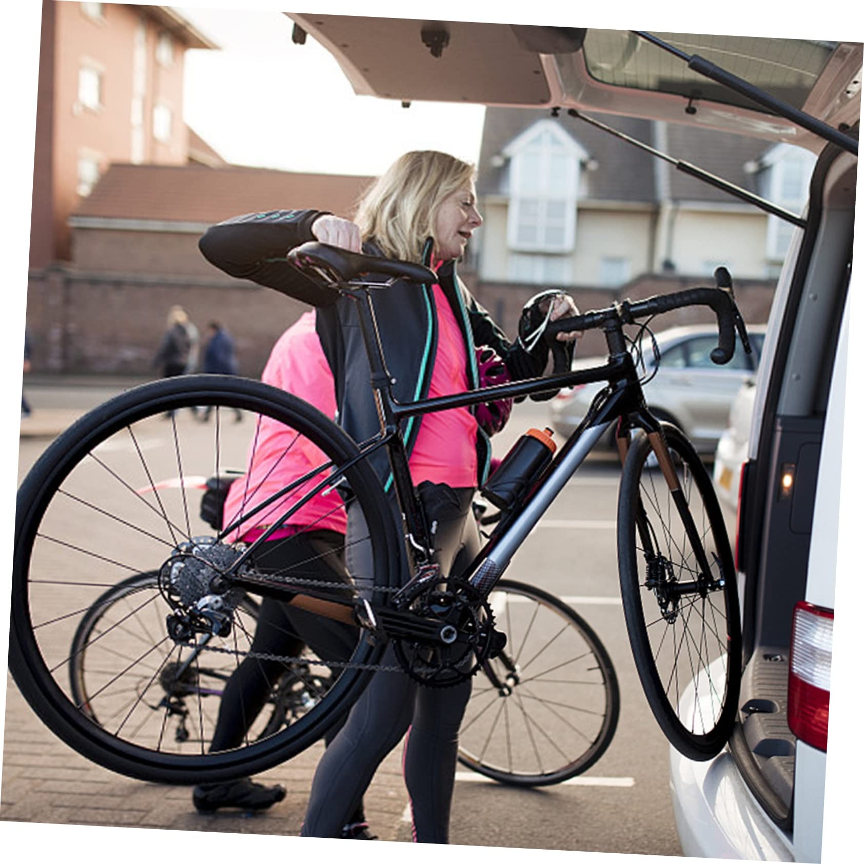 1pezzi Portapacchi Per Bicicletta Con Sgancio Rapido Supporto Per Forcella Anteriore Per Auto e Bici Facile Da Installare e Trasportare Per Viaggi Bicicletta