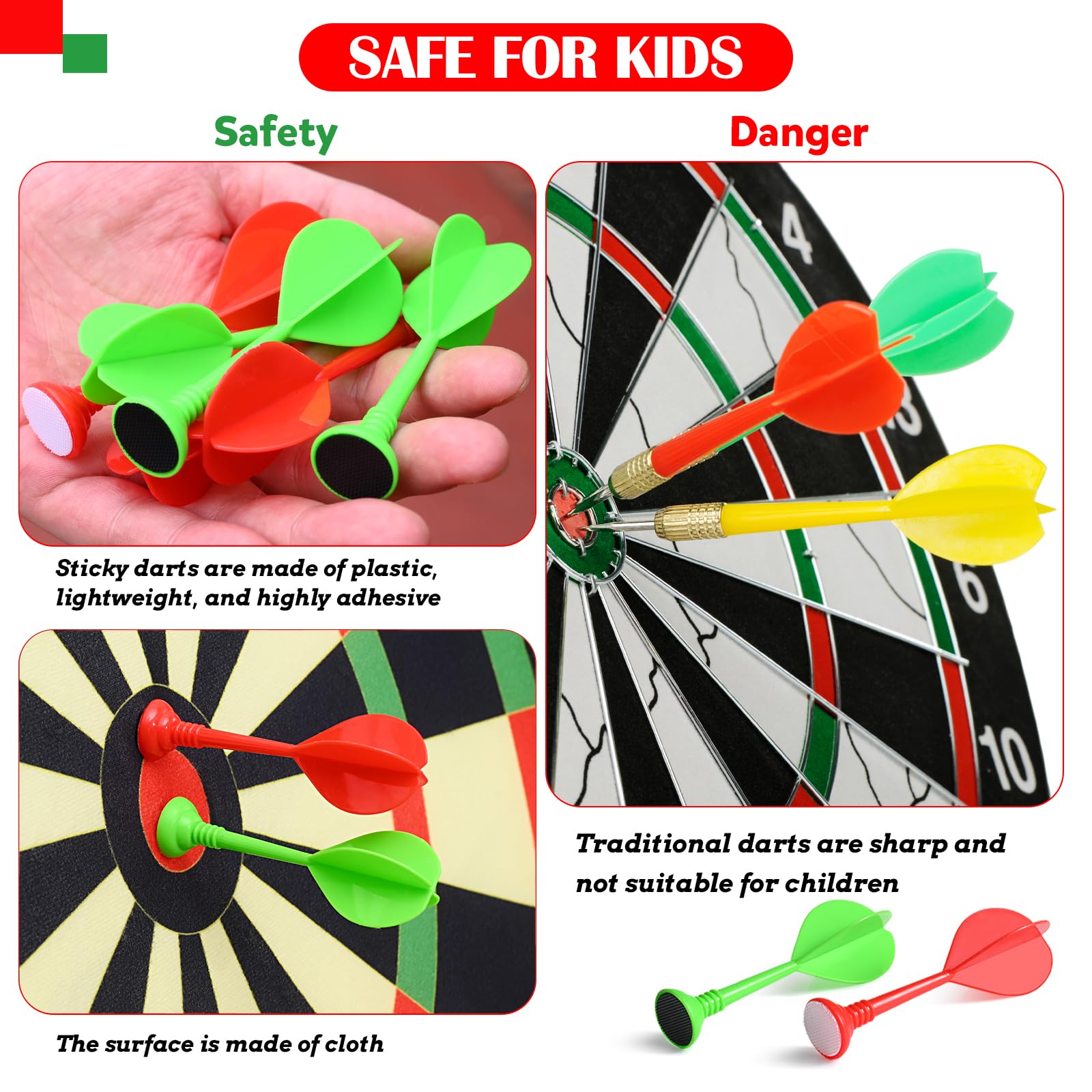 RHQFDM Jeu De Fléchettes Enfants 66cm - Cible Pliable Cartoon Avec Boules Et Fléchettes Collantes