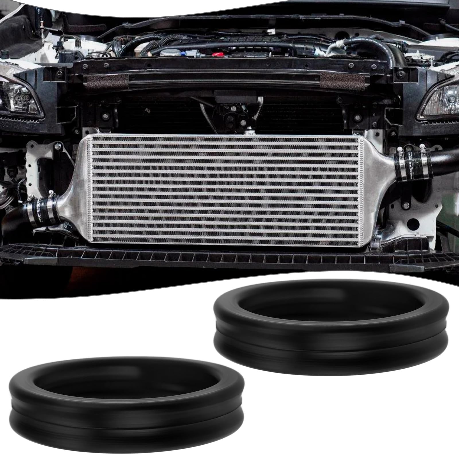 Briny River 4 Pieces Car Water Pipe Gasket Radiator Hose O-Ring 06B121687 Compatible With Audi A1 (2011-2015) Sportback (2011-2015) A3 (1996-2012) 26.5x20.5 x 5.35mm Black - Image 3