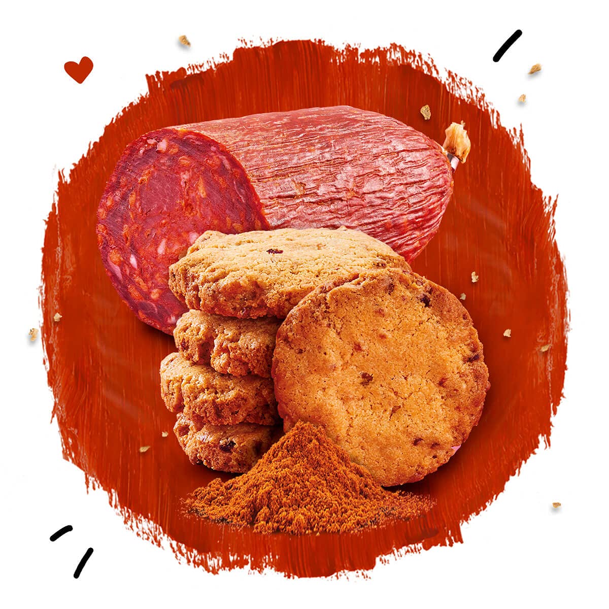 Michel et Augustin Chorizo - Galletas para aperitivos (90 g, 12 bolsas)