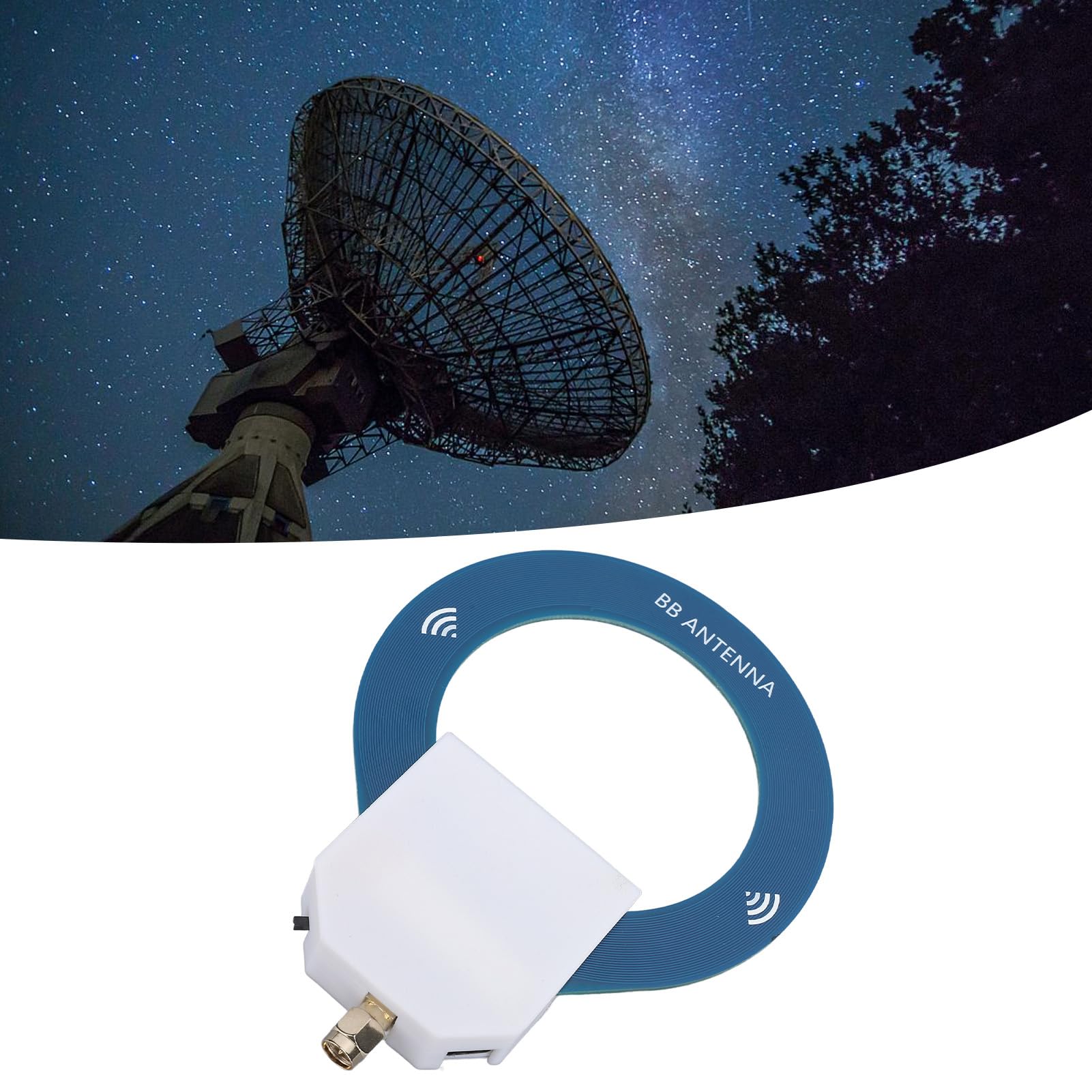 Antena SW Bucle, 9.9 kHz-181 MHz, mini antena, onda corta, receptor portátil, antena direccional de rotación SW Loop para Malachite SDR, TEF6686, SMA Radioaficionado con enchufe