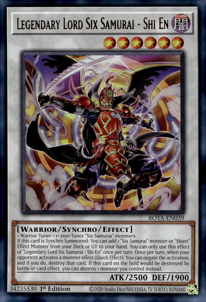 Legendary Lord Six Samurai - Shi En - ROTA-EN039 - Ultra Rare - 1st Edition