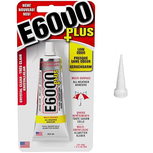 E6000 PLUS 26.6ml Industrial Strength E6000 Clear Glue with Snip Tip