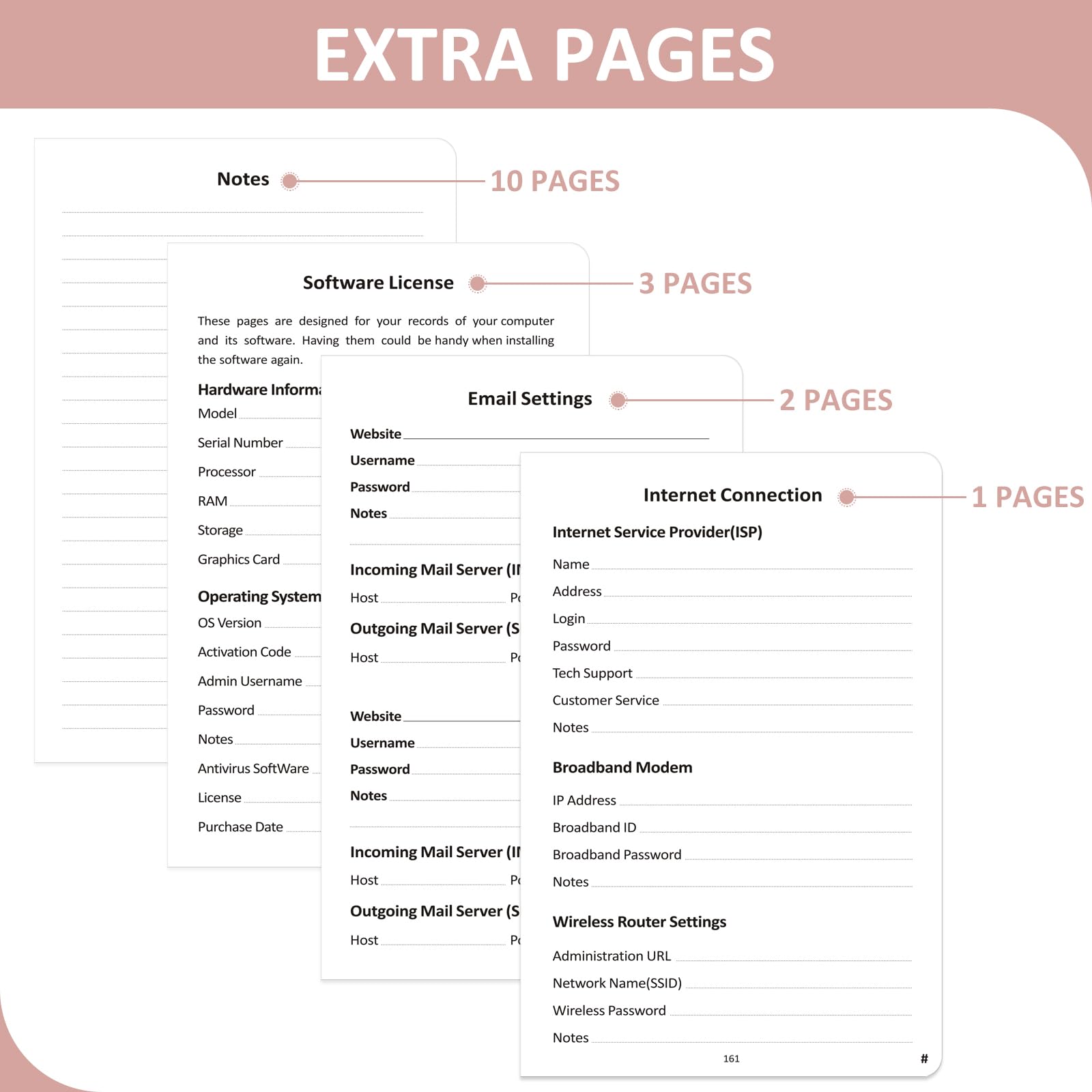 Comkiso Passwortbuch mit individuellen alphabetischen Registerkarten, laminiert, Großgedrucktes Passwort-Keeperbuch für Senioren, A5, Hardcover, Internet-Passwort-Logbuch, zum Aufzeichnen der