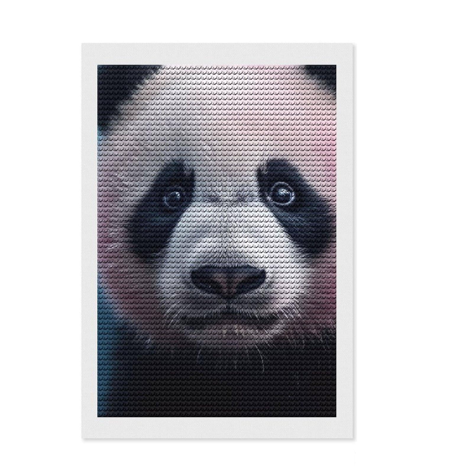 Junmoney Panda Closeup Face Diamond Painting Set 8"x12", Birthday Gift, Vintage Style Decor, Modern Decor, Seasonal Gift Choice, Creative Hobby