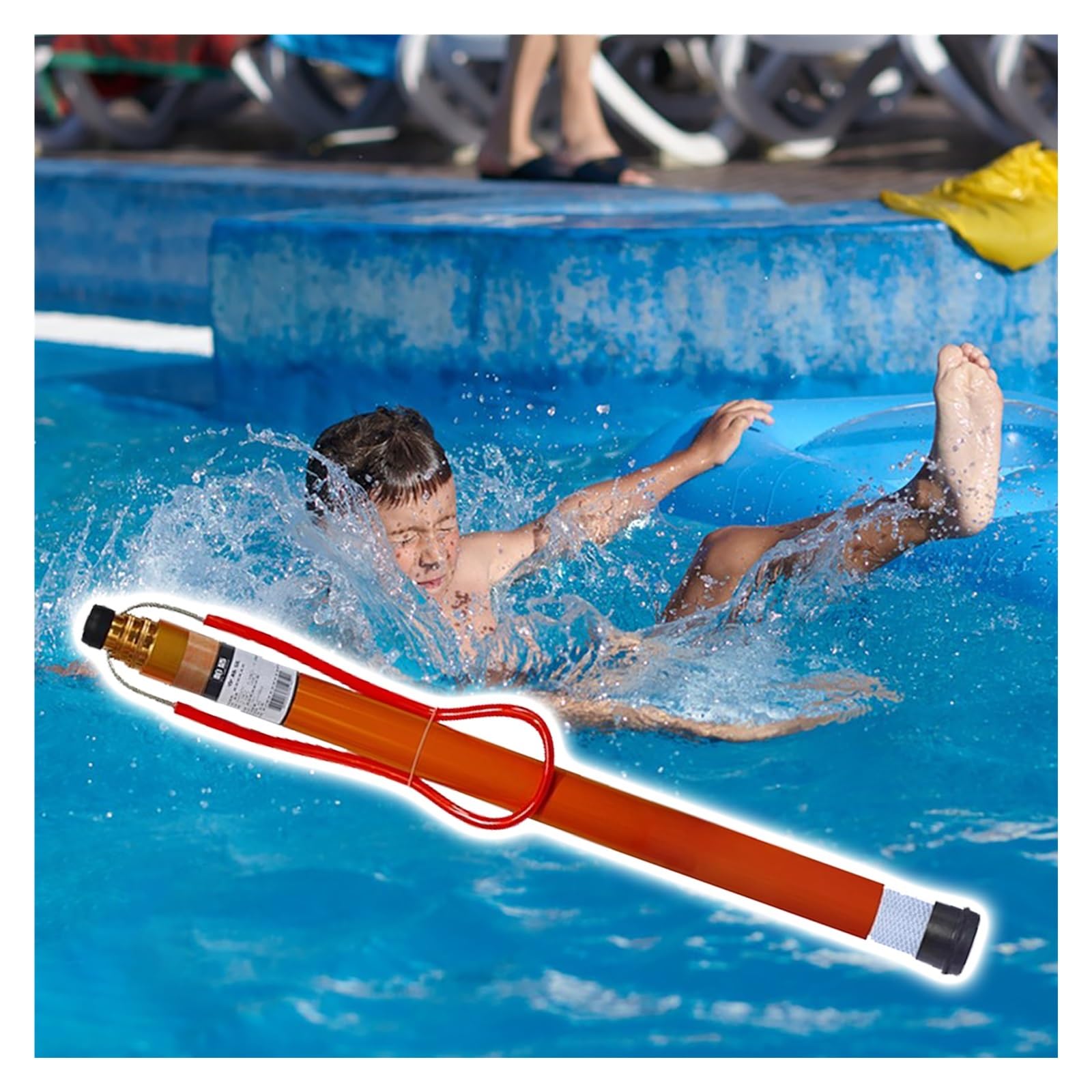 Palo Salvavidas Telescópico Poste De Rescate Para Piscina Con Gancho, Poste Telescópico Portátil Para Piscina Con Gancho Salvavidas, Poste De Extensión De Fibra De Vidrio De Emergencia Para Rescate Ac